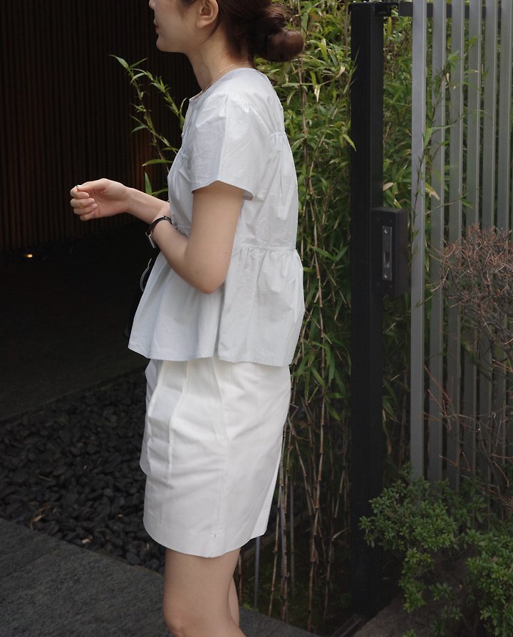 Moani - Korean Women Fashion - #momslook - Plain Shirring Blouse - 8