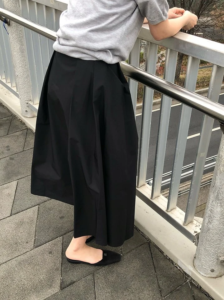 Moani - Korean Women Fashion - #momslook - Cotton Pleats Belted Skirt - 3