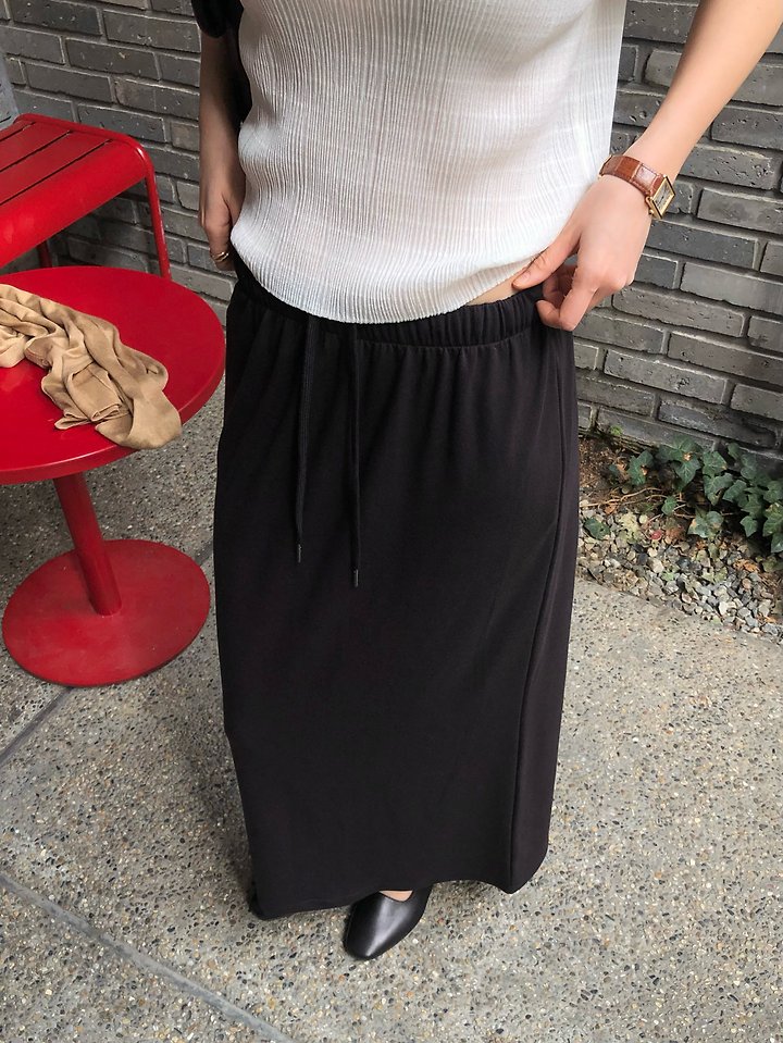 Moani - Korean Women Fashion - #womensfashion - Comfort Banded Maxi Skirt - 4