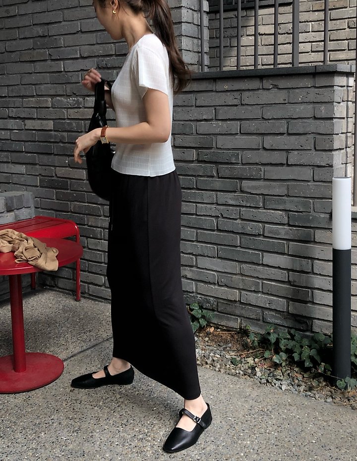 Moani - Korean Women Fashion - #momslook - Comfort Banded Maxi Skirt - 6
