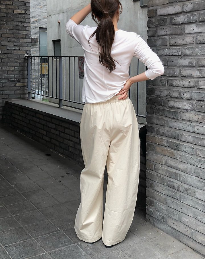 Moani - Korean Women Fashion - #momslook - Summer Cotton Curved Pants - 8