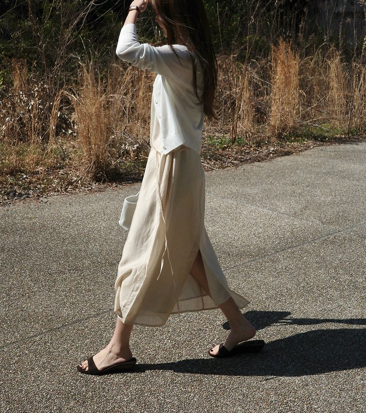 Moani - Korean Women Fashion - #momslook - Layered Sheer Lobe Dress - 10