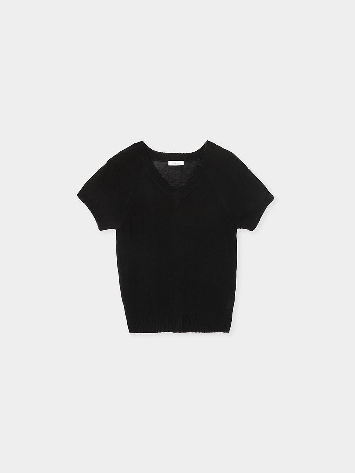 Moani - Korean Women Fashion - #momslook - Linen Salt V-Neck Half Sleeve Knit - 12