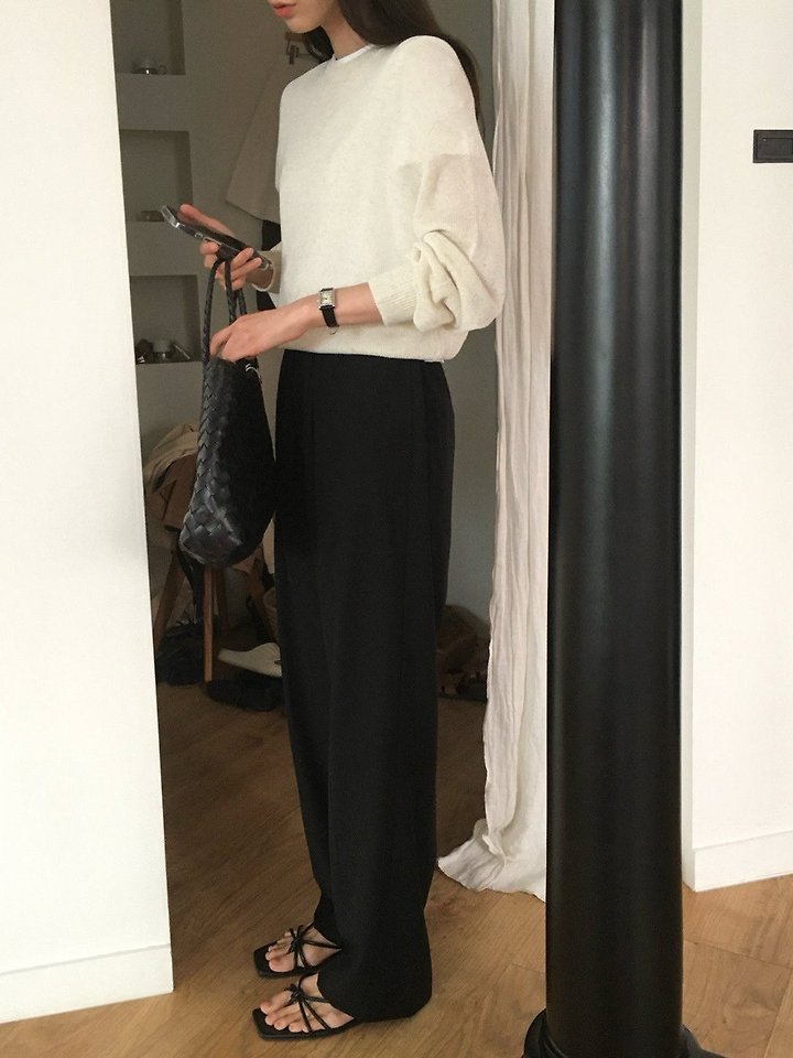 Moani - Korean Women Fashion - #momslook - Summer Wool Banded Wide Pants - 5