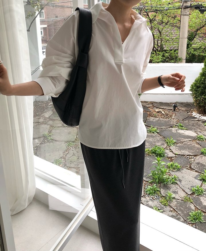 Moani - Korean Women Fashion - #momslook - Premium Collar Over Shirt - 12