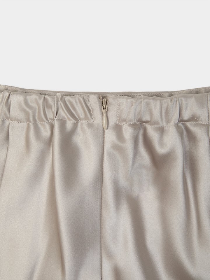 Moani - Korean Women Fashion - #momslook - Satin Back-Band Flare Skirt - 5