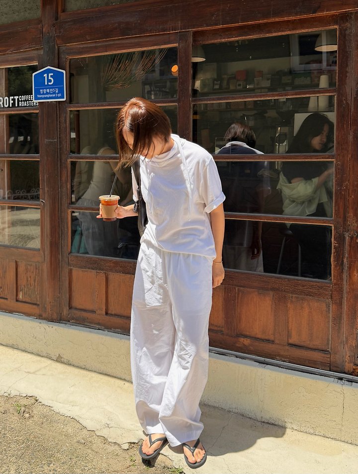 Moani - Korean Women Fashion - #momslook - Summer Cotton Curved Pants - 10