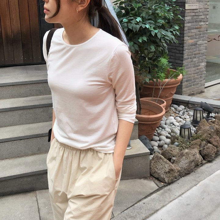 Moani - Korean Women Fashion - #womensfashion - Summer Cotton Curved Pants - 4