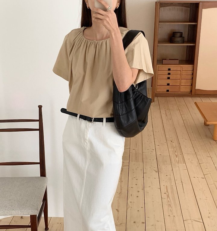 Moani - Korean Women Fashion - #momslook - Mabil Shirring Blouse - 5
