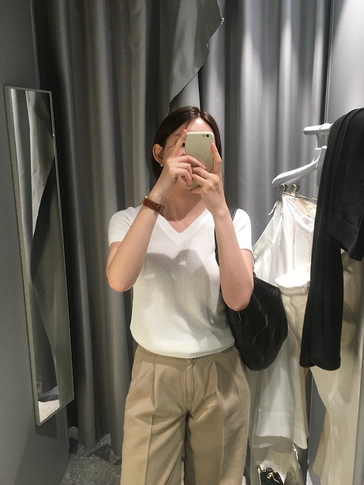 Moani - Korean Women Fashion - #momslook - Linen Salt V-Knit - 12