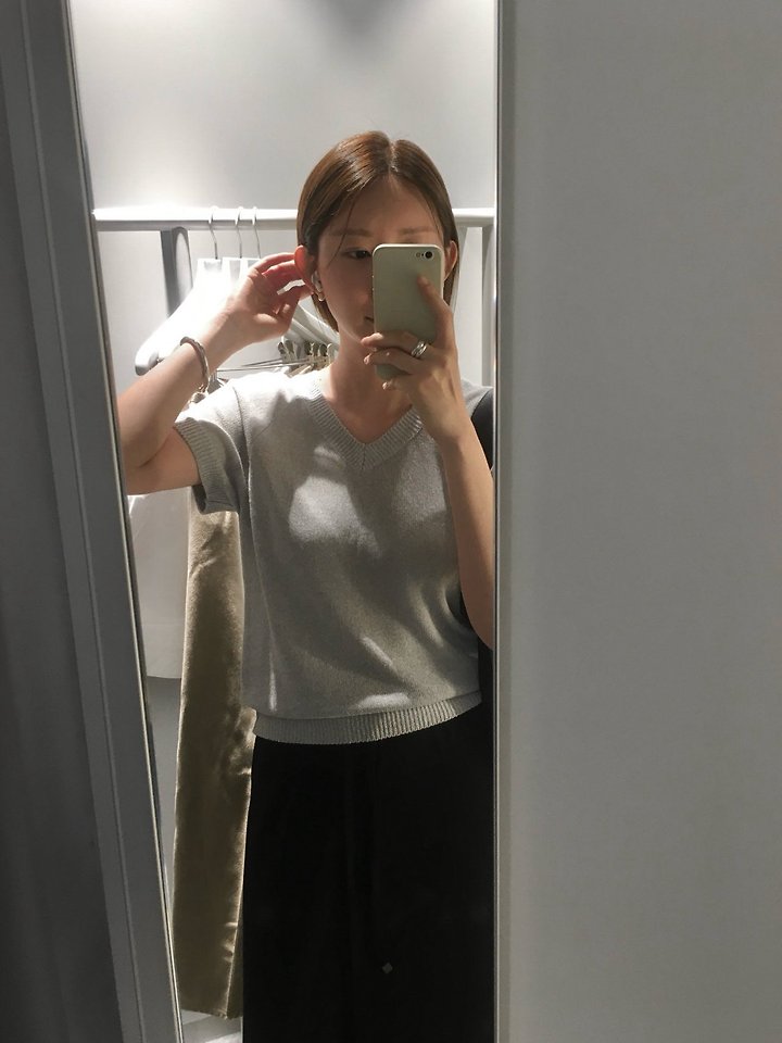 Moani - Korean Women Fashion - #momslook - Linen Salt V-Knit - 6