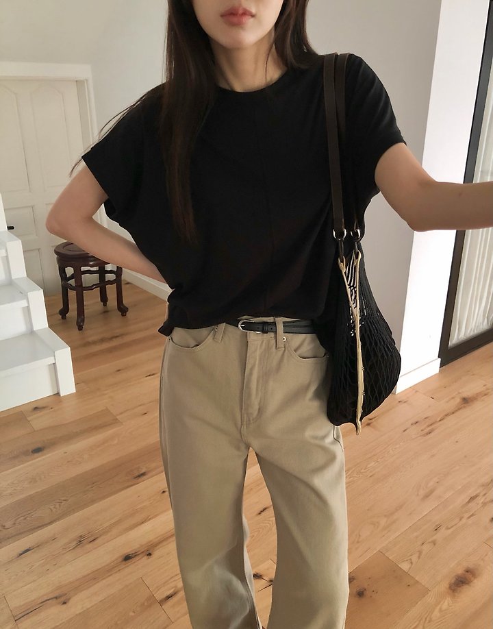 Moani - Korean Women Fashion - #momslook - Stitch Tencel Top - 3
