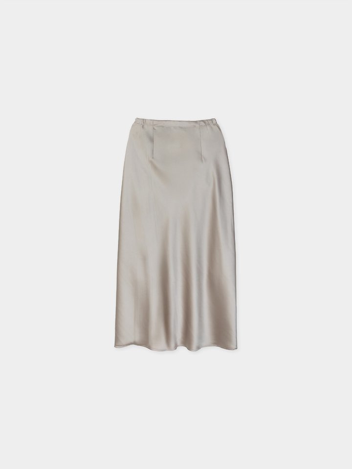 Moani - Korean Women Fashion - #romanticstyle - Satin Back-Band Flare Skirt
