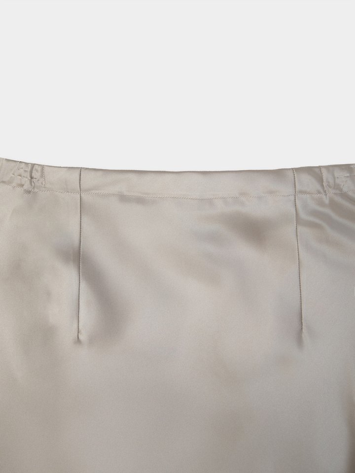 Moani - Korean Women Fashion - #shopsmall - Satin Back-Band Flare Skirt - 2