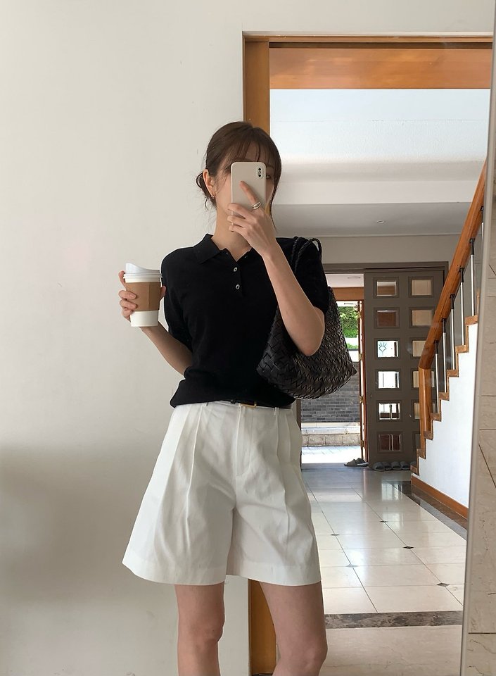 Moani - Korean Women Fashion - #thelittlethings - Summer Silkwool Button Collor Knit - 2
