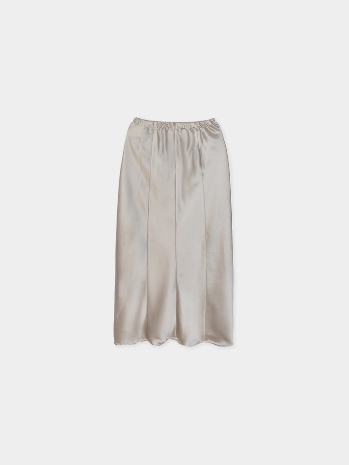 Moani - Korean Women Fashion - #thatsdarling - Satin Back-Band Flare Skirt - 4