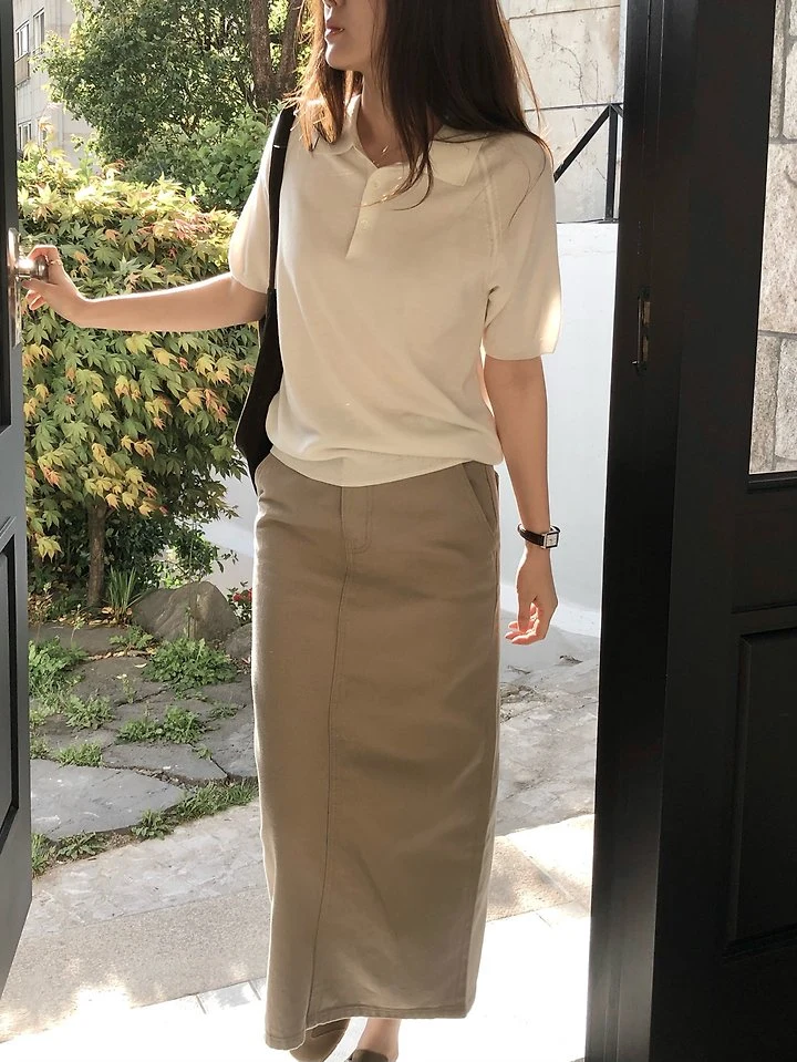 Moani - Korean Women Fashion - #womensfashion - Summer Silkwool Button Collor Knit - 10
