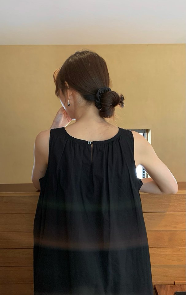 Moani - Korean Women Fashion - #womensfashion - Cotton Shirring Sleeveless One-piece - 7