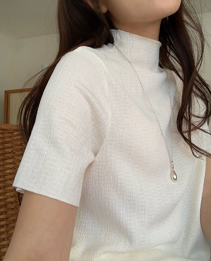 Moani - Korean Women Fashion - #womensfashion - Crease Mock Neck Top - 12