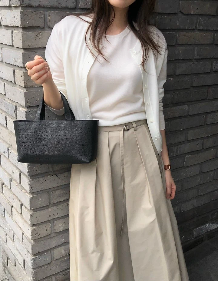 Moani - Korean Women Fashion - #womensfashion - Cotton Pleats Belted Skirt - 6