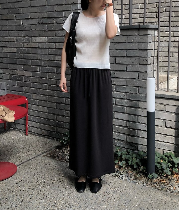 Moani - Korean Women Fashion - #womensfashion - Comfort Banded Maxi Skirt - 7