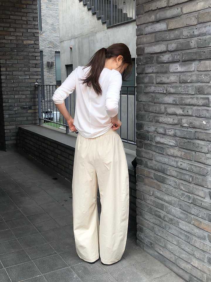 Moani - Korean Women Fashion - #womensfashion - Summer Cotton Curved Pants - 7