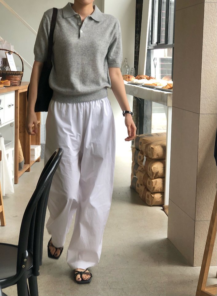 Moani - Korean Women Fashion - #womensfashion - Summer Cotton Curved Pants - 9