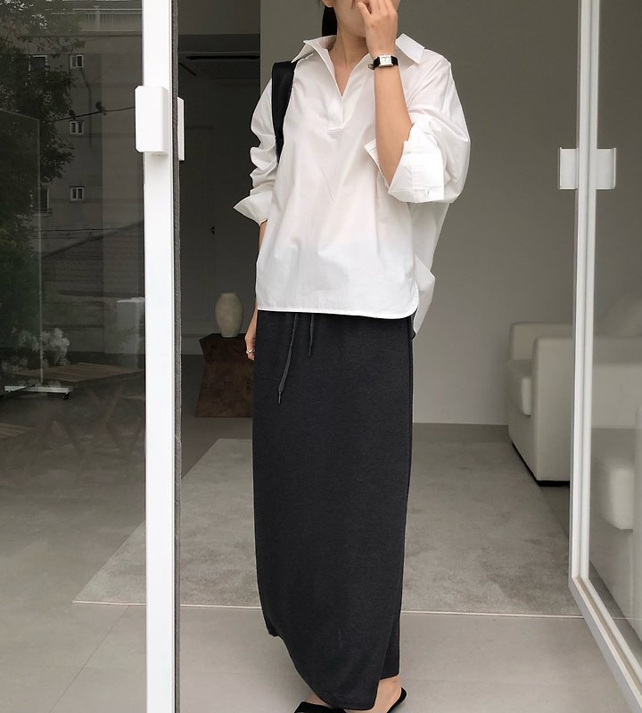 Moani - Korean Women Fashion - #womensfashion - Premium Collar Over Shirt - 11