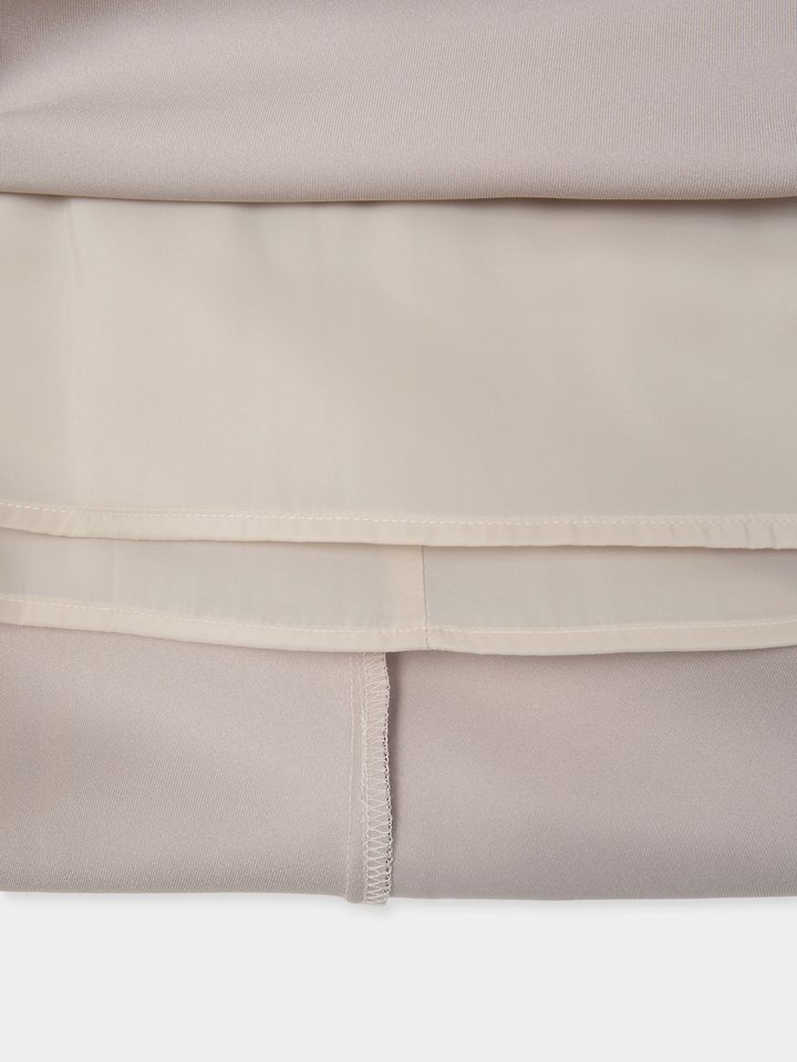 Moani - Korean Women Fashion - #womensfashion - Satin Back-Band Flare Skirt - 6