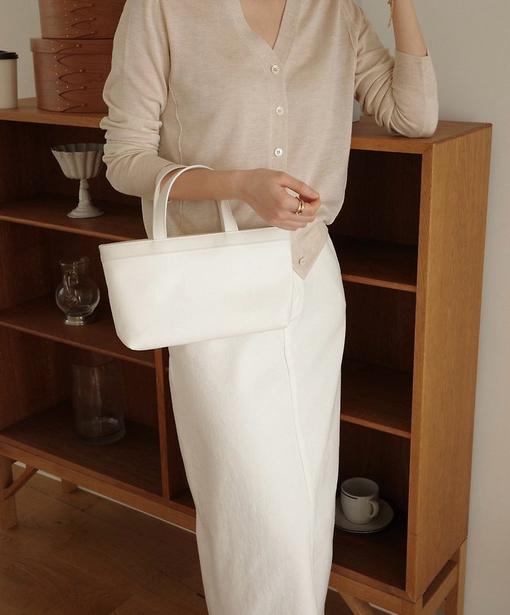 Moani - Korean Women Fashion - #womensfashion - Low Wide Canvas Bag - 11