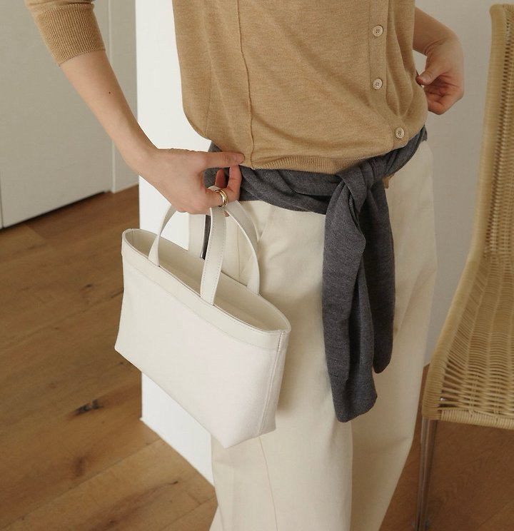 Moani - Korean Women Fashion - #womensfashion - Low Wide Canvas Bag - 5
