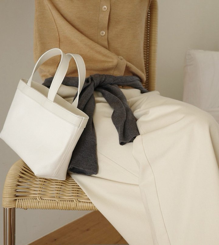 Moani - Korean Women Fashion - #womensfashion - Low Wide Canvas Bag - 9