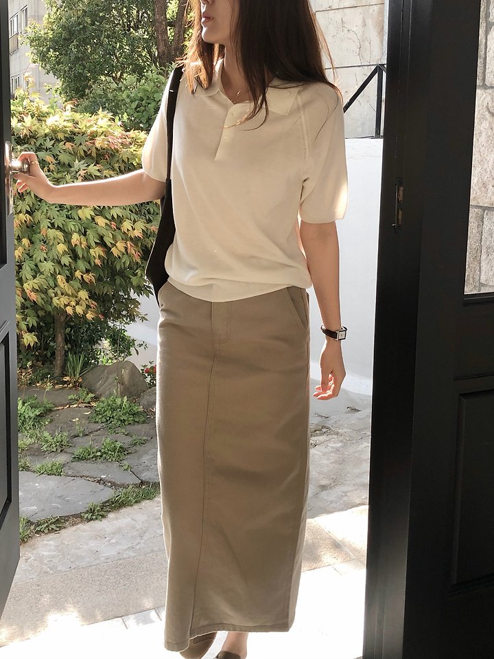 Moani - Korean Women Fashion - #womensfashion - Summer Silk Wool Button Collar Knit - 12