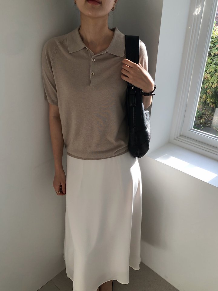 Moani - Korean Women Fashion - #womensfashion - Summer Silk Wool Button Collar Knit - 8