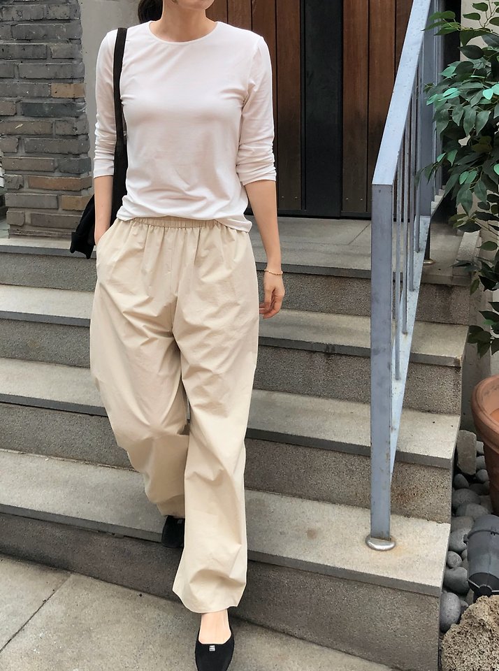 Moani - Korean Women Fashion - #womensfashion - Summer Cotton Curved Pants - 3