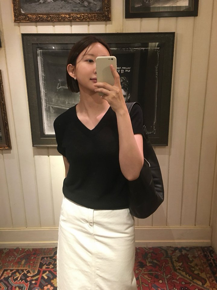 Moani - Korean Women Fashion - #womensfashion - Linen Salt V-Knit - 3