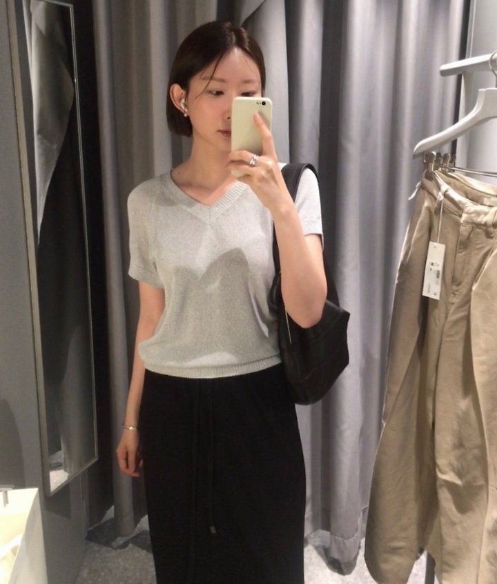 Moani - Korean Women Fashion - #womensfashion - Linen Salt V-Knit - 5
