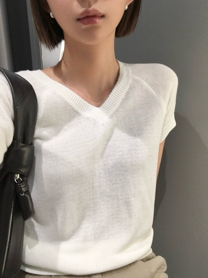 Moani - Korean Women Fashion - #womensfashion - Linen Salt V-Knit - 9
