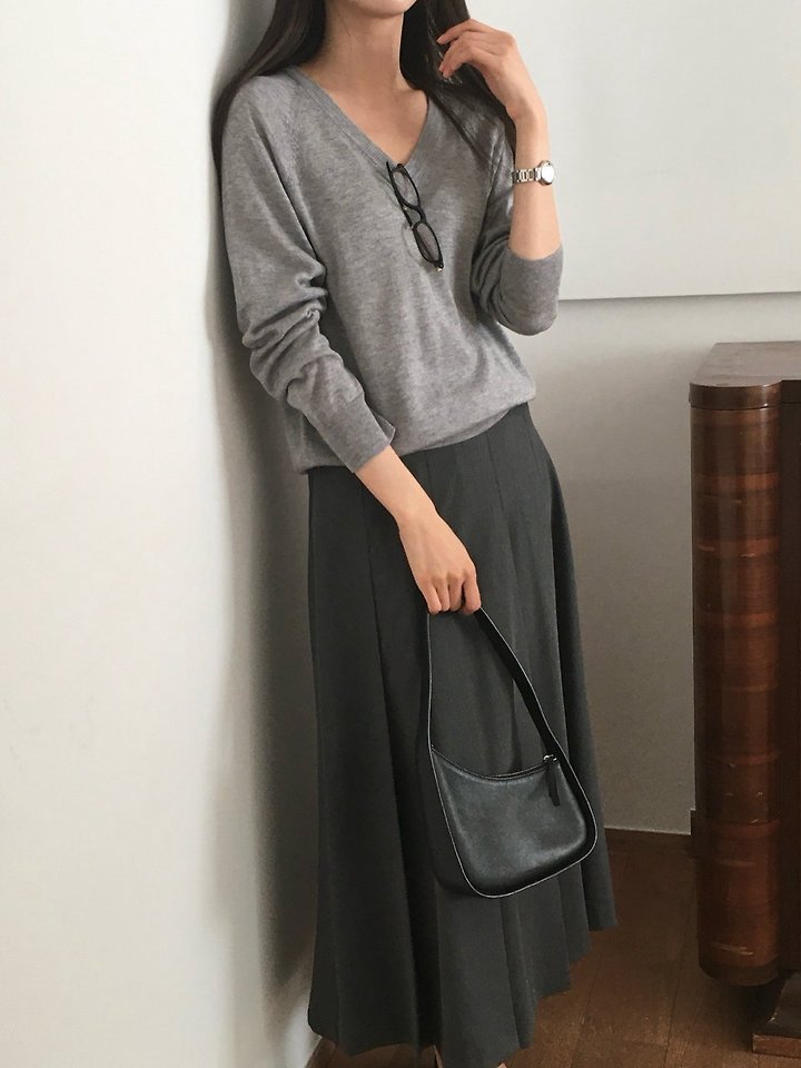 Moani - Korean Women Fashion - #womensfashion - Summer Wool Pleated Skirt - 6