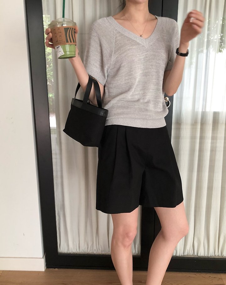 Moani - Korean Women Fashion - #womensfashion - Twill Cotton Pintuck Shorts