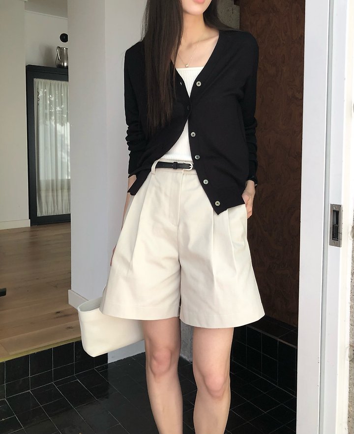 Moani - Korean Women Fashion - #womensfashion - Twill Cotton Pintuck Shorts - 7