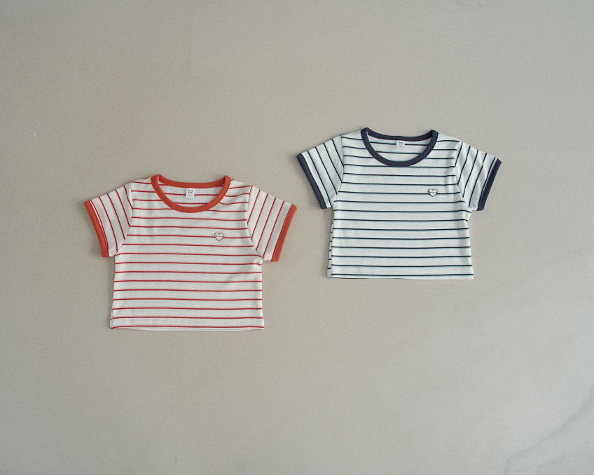Momo Ann - Korean Children Fashion - #discoveringself - Soft Stripe Tee - 2