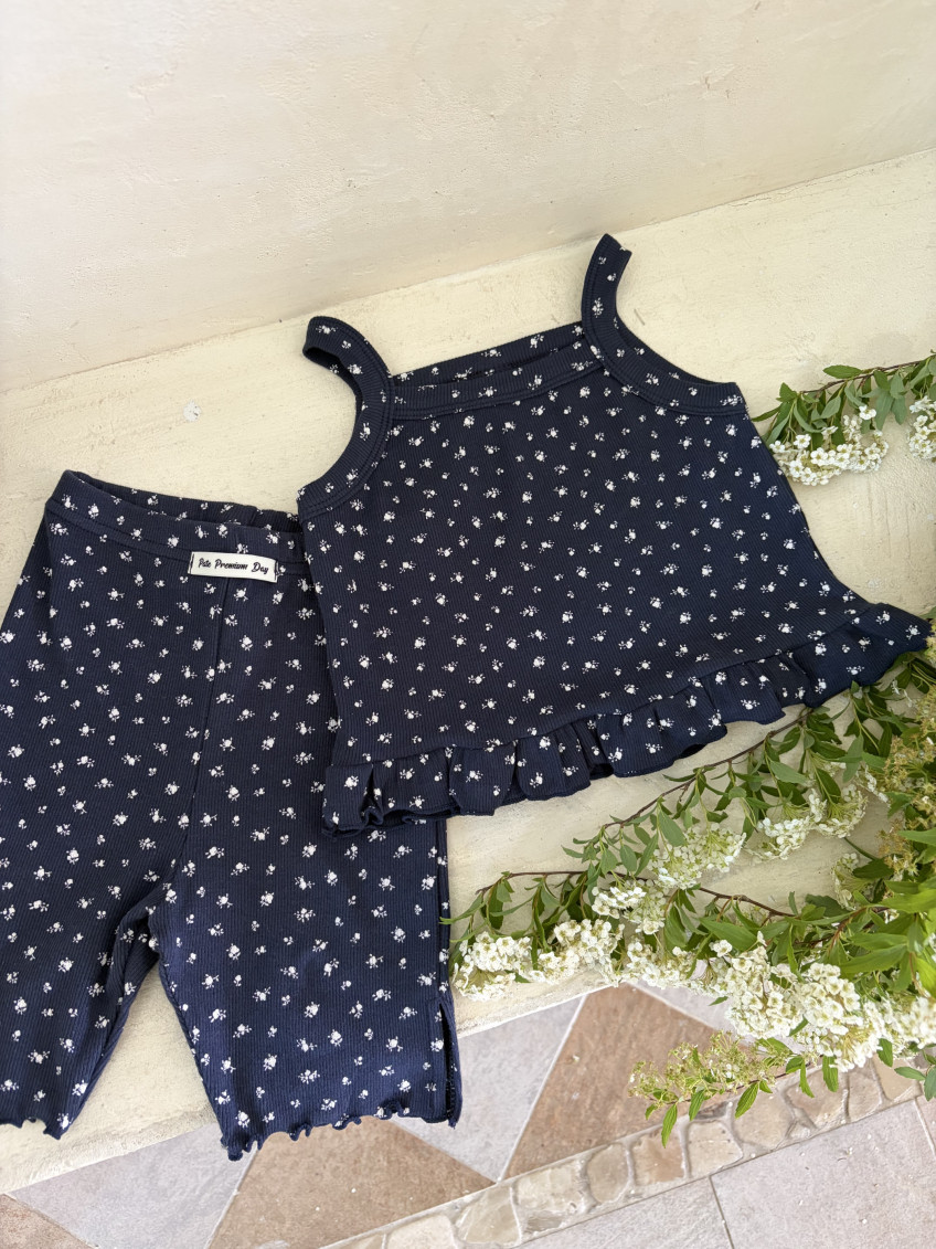 Momo Ann - Korean Children Fashion - #kidsshorts - Rolla Pants (Navy Flower) - 3