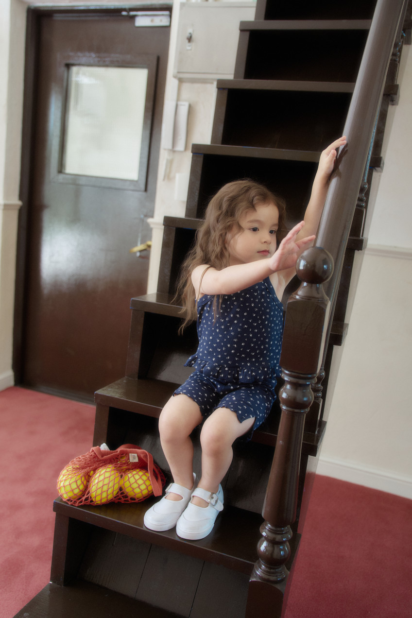 Momo Ann - Korean Children Fashion - #kidzfashiontrend - Rolla Pants (Navy Flower) - 5