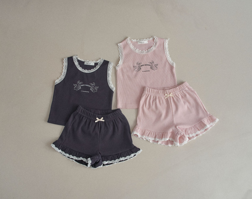 Momo Ann - Korean Children Fashion - #littlefashionista - Ribbed Set - 2