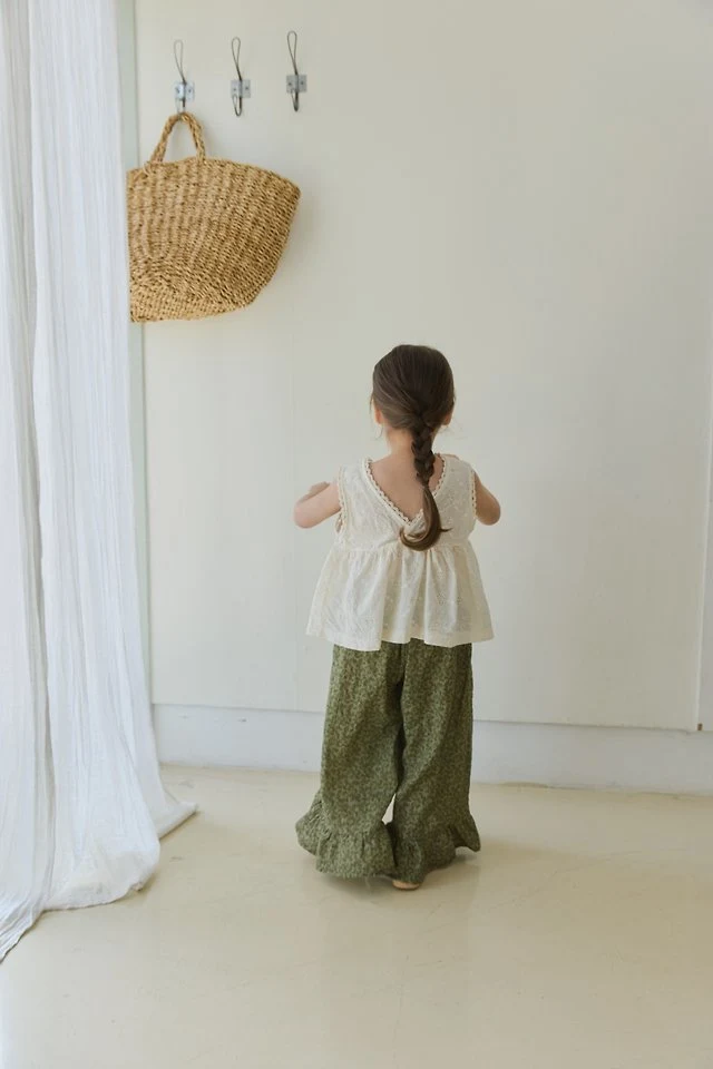 Mon Atelier - Korean Children Fashion - #childofig - Cross Sleeveless Blouse - 8
