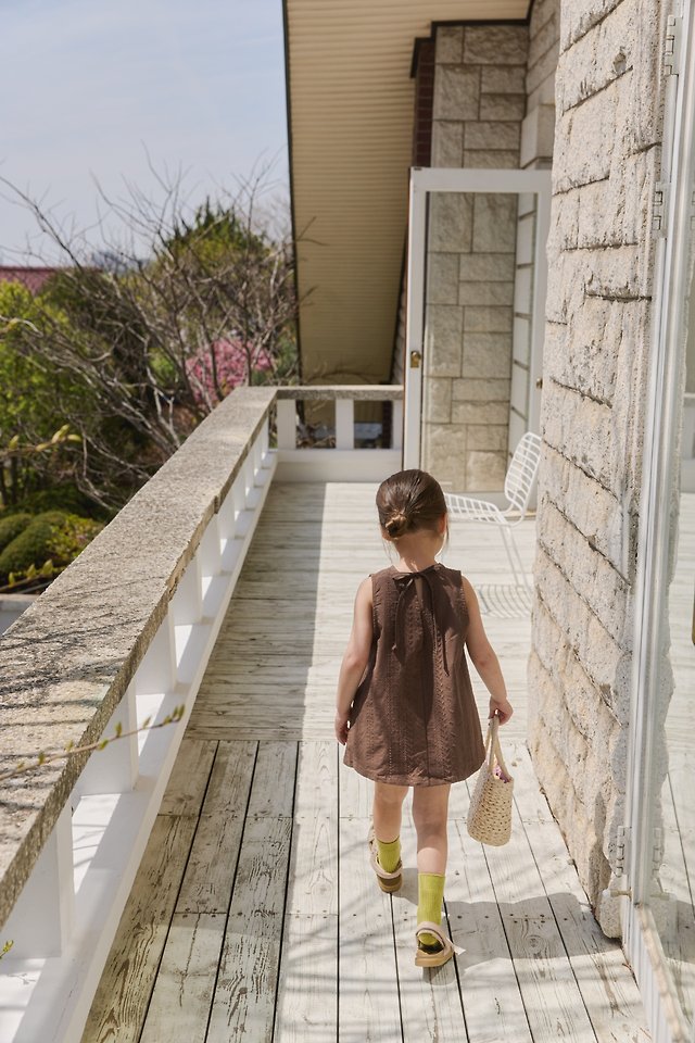 Mon Atelier - Korean Children Fashion - #childofig - Lace Pocket One-piece - 5