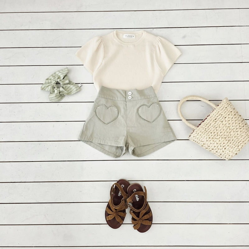 Mon Atelier - Korean Children Fashion - #childofig - Heart Shorts - 2
