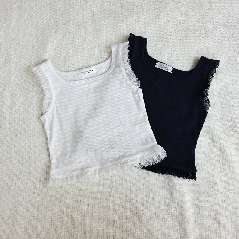 Mon Atelier - Korean Children Fashion - #discoveringself - Eyelet Sleeveless Top