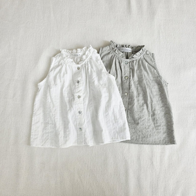 Mon Atelier - Korean Children Fashion - #kidsstore - Frill Neck Blouse